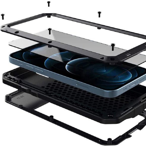 Shockproof Metal Case for iPhone 11 PRO MAX Gorilla Heavy Duty 360 Cover Black - Picture 1 of 12